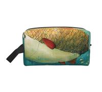 Big Fish Printed Makeup Bag Large Travel Cosmetic Bags Waterproof Cosmetic Case Toiletry Bag Organizer for Women Mom Girls