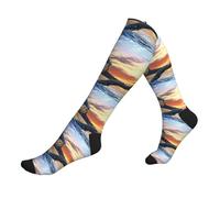 Big Fish Printing Compression Socks 15-20mmhg - Supports Legs. For Office Workers,Socks For Sports ,Support Socks