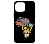 Big Five African Animals Elephant Rhino Buffalo Lion Leopard Case for iPhone 16 Pro Max