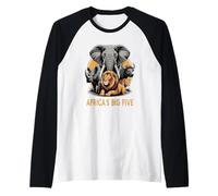 Big Five Safari Africa's Big 5 Wildlife South Africa Raglan Baseball Tee
