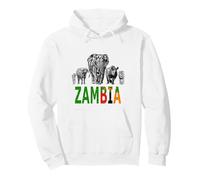Big Five Zambia Pride African Wildlife Pullover Hoodie