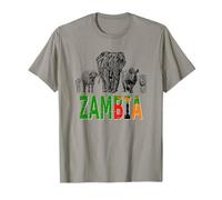 Big Five Zambia Pride African Wildlife T-Shirt