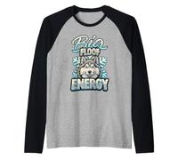 Big Floof Energy Alaskan Malamute Sled Dog Lover Raglan Baseball Tee