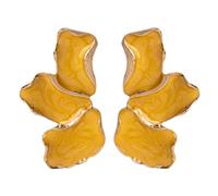 Big Flower Earrings For Women, Irregular Petal Earring Stainless Steel Unique Statement Flower Dangle Earrings Chunky Hypoallergenic Stud Earrings Trendy Jewelry Gift, High quality alloy, No Gemstone