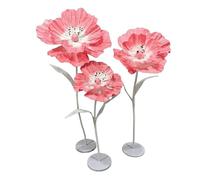 Big Flowers for Decorations Simulation Paper Poppy with Flexible Stand Decorative Flowers for Wedding Reception Birthday Easter Party Mother's Day(Gradient Pinks)