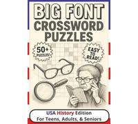 BIG Font US History Crossword Puzzle - 50+ Puzzles: Large Print Crossword Puzzles for US History and Westward Expansion | 50+ puzzles, 6x9 size, 120 ... teachers, teens, adults, & senior citizens