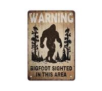 Big-foot Aluminum Metal Sign Poster Decor for Living Room Cafe Decorative Sign for Wall 12x8Inches
