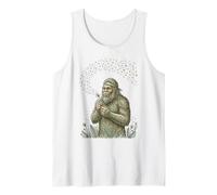 Big-Foot Blowing Dandelion Wishes Vintage Nature Lover 1 Tank Top