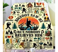 Big Foot Sasquatch Gifts Bigfoot Blanket Throw Stuff Plush Bedding Sasquatch Gift Merch Bigfoot Blanket for Adults Women Men Kids Teen Birthday Party Decorations Room Decor 50"X40"
