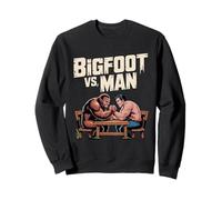 Big Foot vs Man Fantasy Funny Arm Wrestling Sweatshirt
