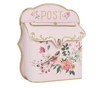 Big Fortune - Postbox for Wall Mount Outdoor Home, Antique Style, Nostalgic Style, Home Decor, Garden, Vintage, English House, Flower Decoration, Pink