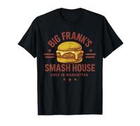Big Frank's Smash House Manhattan Burger Retro Cheeseburger T-Shirt
