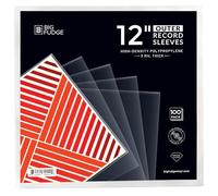 BIG FUDGE 50x Vinyl Record Outer Sleeves 12" LP | Durable & Wrinkle-Free | Crystal Clear & Made from High-Density Polypropylene | 3 mil Thick, 12.75” x 12.75”