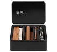 Big Fudge Vinyl Collector's Edition Record Cleaning Brush Kit - 100% Sapele Wood Record Cleaner for Vinyl Records - With Velvet Brush Stylus Brush Cleaner Solution & Storage Case