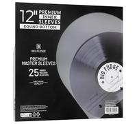 Big Fudge Vinyl Premium 12-Inch Round Bottom Inner Vinyl Sleeves - Anti Static Rice Paper for Dust-Free Records - Covers for Vinyl Record Storage & Vinyl Accessories - 25pcs Pack