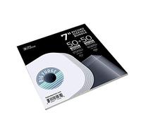 BIG FUDGE Vinyl Record Album - 7 inch 50 Plastic Inner & 50 Paper Outer Sleeves - Anti Static Crystal Clear Covers for Records - Acid-Free Protective LP Sleeve