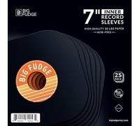 BIG FUDGE Vinyl Record Inner Sleeve Bundle - 7" x 25pcs High-Density Polypropylene, Inner Sleeve Album Covers & 7" x 25pcs Archival Anti-Static Rice Paper LP Inner Sleeves