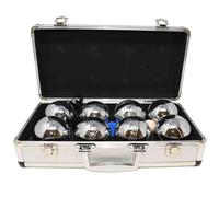 Big Game Hunters Boules Set in Metal Box - Outdoor Game in Silver Big Game Hunters Silver