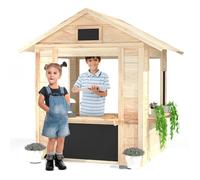Big Game Hunters Wooden Playhouse Café Shop, Market Stall Play Shop, Kids Garden Toys, Outdoor Indoor Playhouse for Imaginative Play