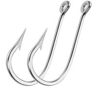 Big Game Shark Fishing Hooks,12pcs Saltwater Large Stainless Steel Tuna Hooks Forged 6/0