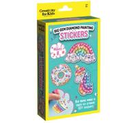 Big Gem Diamond Painting Stickers Kit, 8 Sparkly DIY Designs, Unicorn Donut Rainbow Crafts for Kids Age 6+