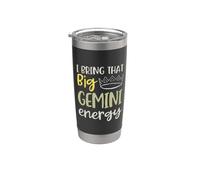Big Gemini Energy for Women Gemini Queen Horoscope Birthday Stainless Steel Insulated Tumbler