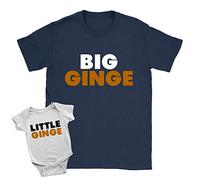 Big Ginge + Little Ginge Duo Babygrow and T-Shirt 3-6m Babygrow | 2XL T-Shirt White + Navy New Baby Arrival Father Gift