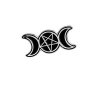 Big Gothic Brooch Pin Enamel Divination Tarot Cards Triple Moon Coffin Badge Gift 1# Exquisite Workmanship Nice