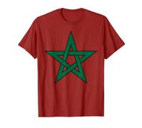 Big Green Star Morocco Maroc Flag Pride T-Shirt