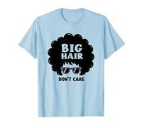 Big Hair Don't Care Retro Afro Sunglasses Graphic T-Shirt, Men, Baby Blue, 3XL