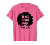 Big Hair Don't Care Retro Afro Sunglasses Graphic T-Shirt, Men, Pink Heather, XL