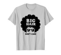Big Hair Don't Care Retro Afro Sunglasses Graphic T-Shirt, Men, Silver, 3XL