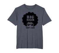 Big Hair Don't Care Retro Afro Sunglasses Graphic T-Shirt, Men's Big and Tall, Heather Blue, 2X Tall
