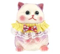 Big Hand Painted Cat Squishy Toys Soft Stress Relief Kitty Squeeze Toy Cute Fidget Toys for Adults Kids Teens Kawaii Squishies Sticky Animal Decompression Sensory Balls for Autism(Purple)