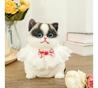 Big Hand Painted Cat Squishy Toys Soft Stress Relief Kitty Squeeze Toy Cute Toys for Adults Kids Teens Kawaii Sticky Animal Decompression Sensory Balls for Autism(Black)