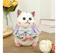 Big Hand Painted Cat Squishy Toys Soft Stress Relief Kitty Squeeze Toy Cute Toys for Adults Kids Teens Kawaii Sticky Animal Decompression Sensory Balls for Autism(Gray)