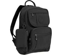 Big Handbag Shop Lightweight Fabric Mini Backpack Rucksack School Work Travel Gym College Bag (Black)