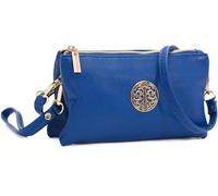 Big Handbag Shop Mini Cross Body Phone Bag for Women - Small Vegan Leather Shoulder Purse with Wristlet - Lightweight Clutch for Travel & Events - Ivy (Royal Blue)