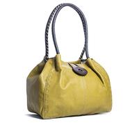 Big Handbag Shop Womens Trendy Designer Boutique Faux Leather Large Button Detail Shoulder Bag (836 Mustard Yellow)
