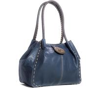 Big Handbag Shop Womens Trendy Designer Boutique Faux Leather Large Button Detail Shoulder Bag (836 Navy Blue)