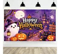 Big Happy Halloween Photo Backdrop - Trick Or Treat Photo Background 7x5ft | Happy Halloween Backdrop, Trick or Treat Party Decor, Kids Halloween Photo Background, Fright Night Ghost Festive Prop Banner