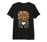 Big Head Bigger Heart Pitbull Premium T-Shirt