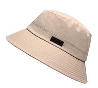 Big Head Man Large Size Sun Hat Women Beach Fisherman Hat Pure Cotton Cap Plus Size Bucket Hats 56-58cm 58-60cm 61-65cm(Khaki,58-60cm)