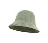 Big Heads Straw Hats， Women Straw Bucket Hat Japanese Style Fine Woven Multicolor Size 8 Foldable Summer Travel(Light green)