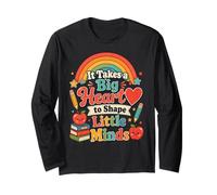 Big Heart Little Minds Kindergarten Teacher Design Long Sleeve T-Shirt