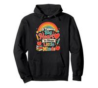 Big Heart Little Minds Kindergarten Teacher Design Pullover Hoodie