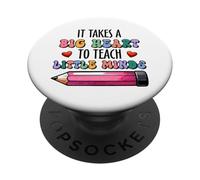 Big Heart Little Minds Teacher Appreciation Educator PopSockets Adhesive PopGrip