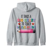 Big Heart Little Minds Teacher Appreciation Educator Zip Hoodie