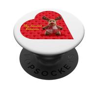 Big Hearted Cute Chocolate Moose - Valentine PopSockets Adhesive PopGrip