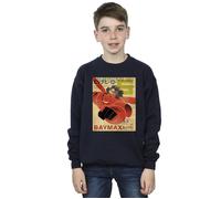 Big Hero 6 Baymax Flying Baymax Newspaper Sweatshirt Disney Navy 9 Years